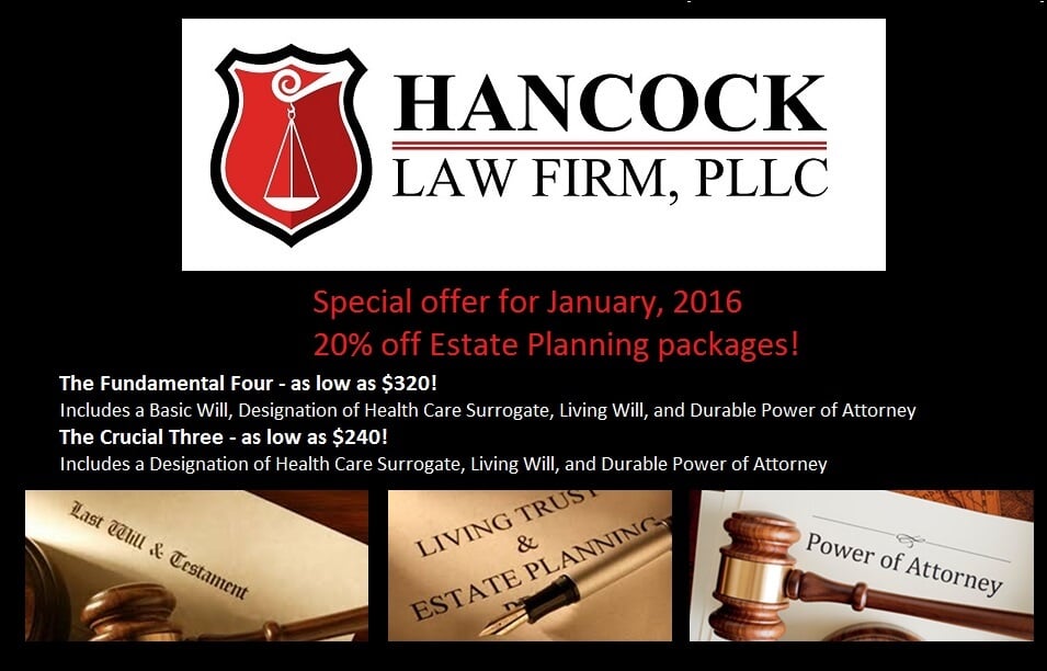 20 % off January Estate Planning